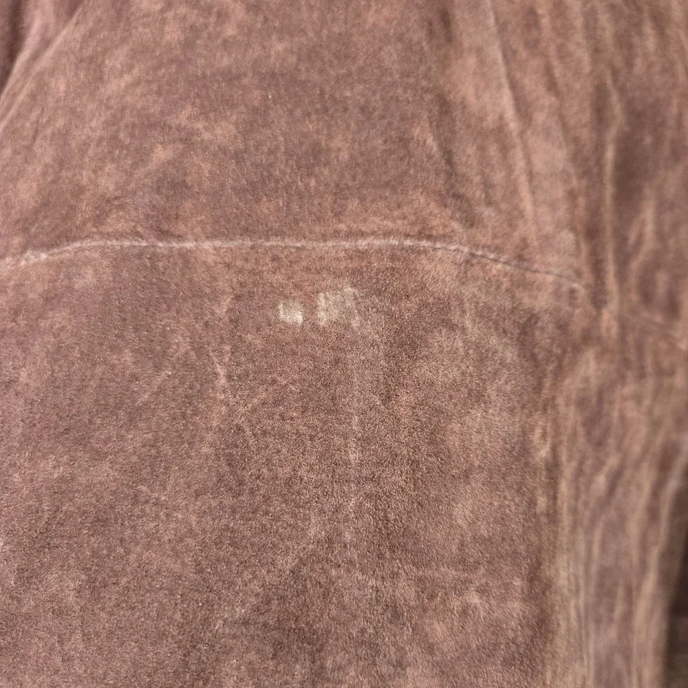Vtg Stan Herman Studio Suede Leather Jacket Medium‎ Burgundy Blazer Boho Casual